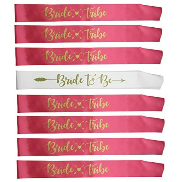 10 x Black and Gold Bride Tribe Ladies Hen Do Night Party Sashes Bulk Free P&P